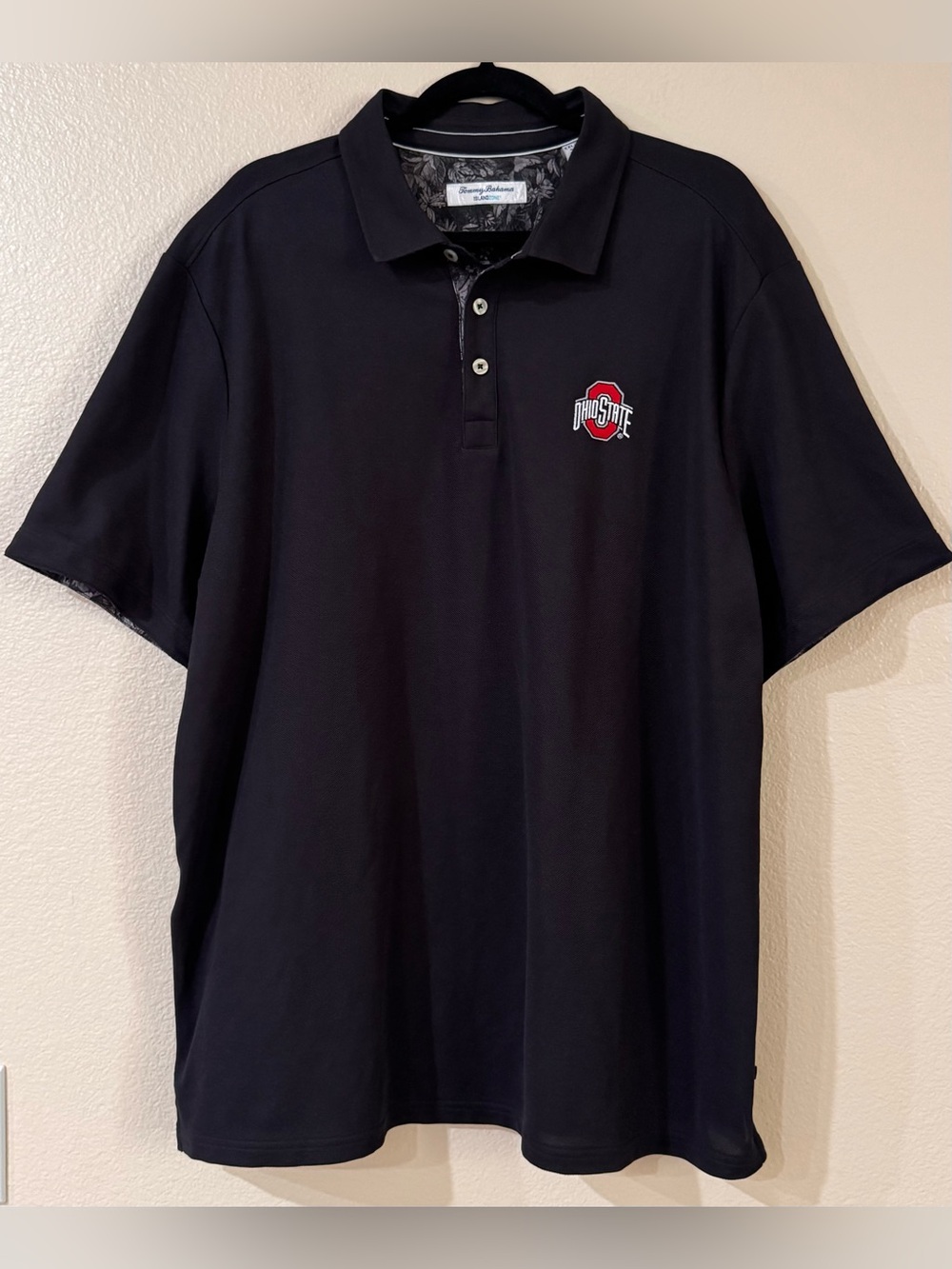 Tommy Bahama IslandZone Ohio State Buckeyes Supima Polo Shirt Black Men XXL